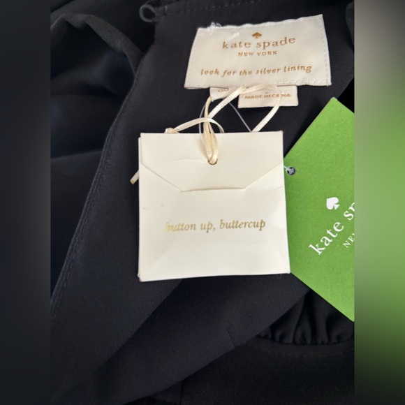 KATE SPADE Ma Cherie Black Ruffle Dress New Size 00 NWT - Picture 6 of 7